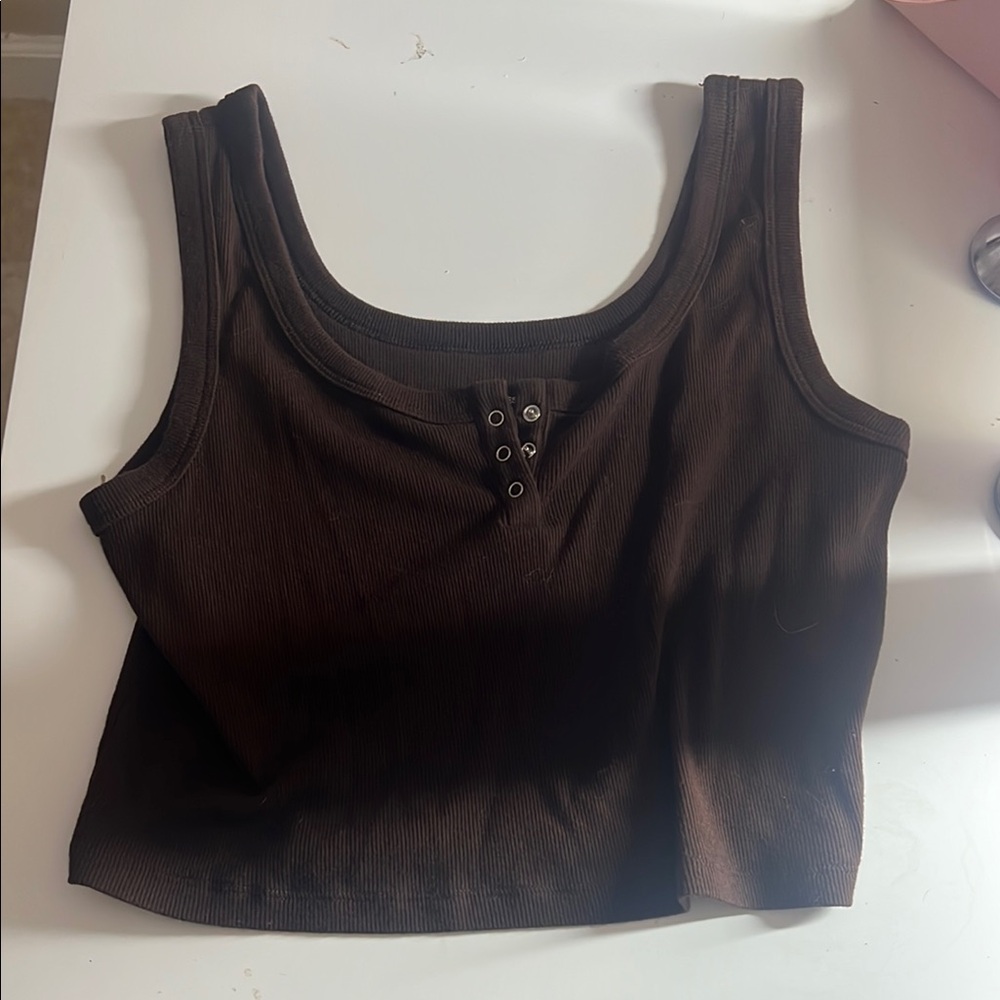 No Boundaries Black Sleeveless Fitted Crop Tank Top